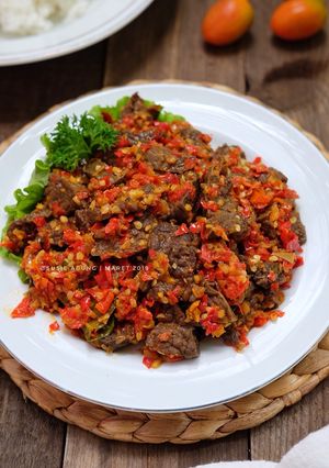 Foto resep Oseng mercon paru
