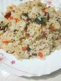 ข้าวผัดไข่เยี่ยวม้า (มังสวิรัติ)