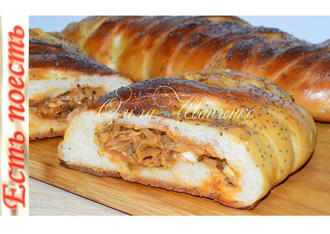 Вкуснейшая домашняя выпечка - кулебяка с капустой