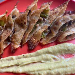 Vegan Philly “Cheesesteak” Fried Wontons With Creamy Avocado Sauce 𝓥 (𝙿𝚕𝚊𝚗𝚝 𝙱𝚊𝚜𝚎𝚍 𝙼𝚊𝚖𝚊𝚜🌿) A picture of Vegan Philly “Cheesesteak” Fried Wontons With Creamy Avocado Sauce 𝓥 (𝙿𝚕𝚊𝚗𝚝 𝙱𝚊𝚜𝚎𝚍 𝙼𝚊𝚖𝚊𝚜🌿).
