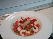Una foto de salpicon de atun