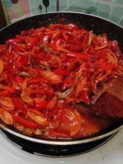 Foto resep Oseng kulit melinjo teri pedas