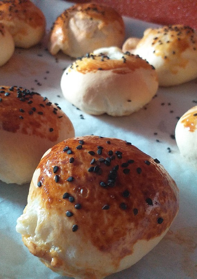 Una foto de Bollos rellenos de queso crema
