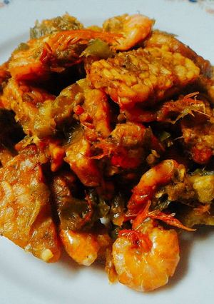 Foto resep Sambel Udang Tempe Pare