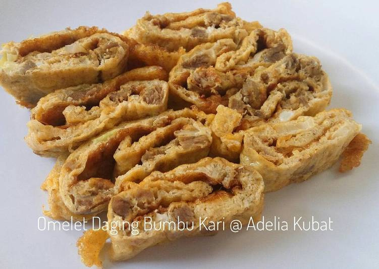 Rahasia Membuat Omelet Daging Bumbu Kari Anti Gagal