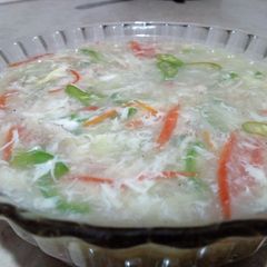 Chicken and vegetable soup A picture of Chicken and vegetable soup.