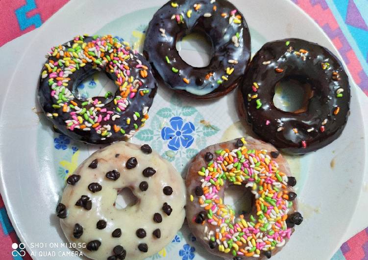 Easiest Way to Make Homemade Chocolate Colouful DONUTS