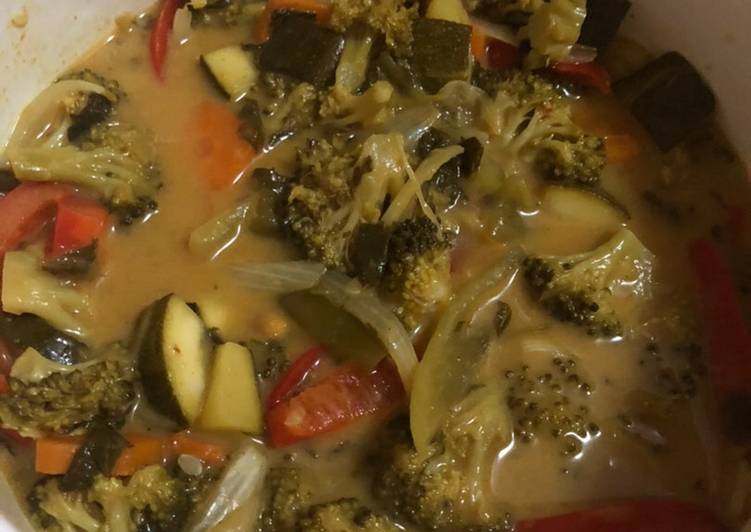 Verduras al curry amarillo