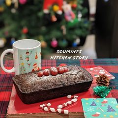 A picture of EGGLESS Chocolate Plum Cake.