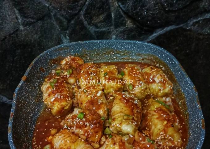 Resep Sawi Gulung Isi Ayam Oleh Ummu Haidar Cookpad