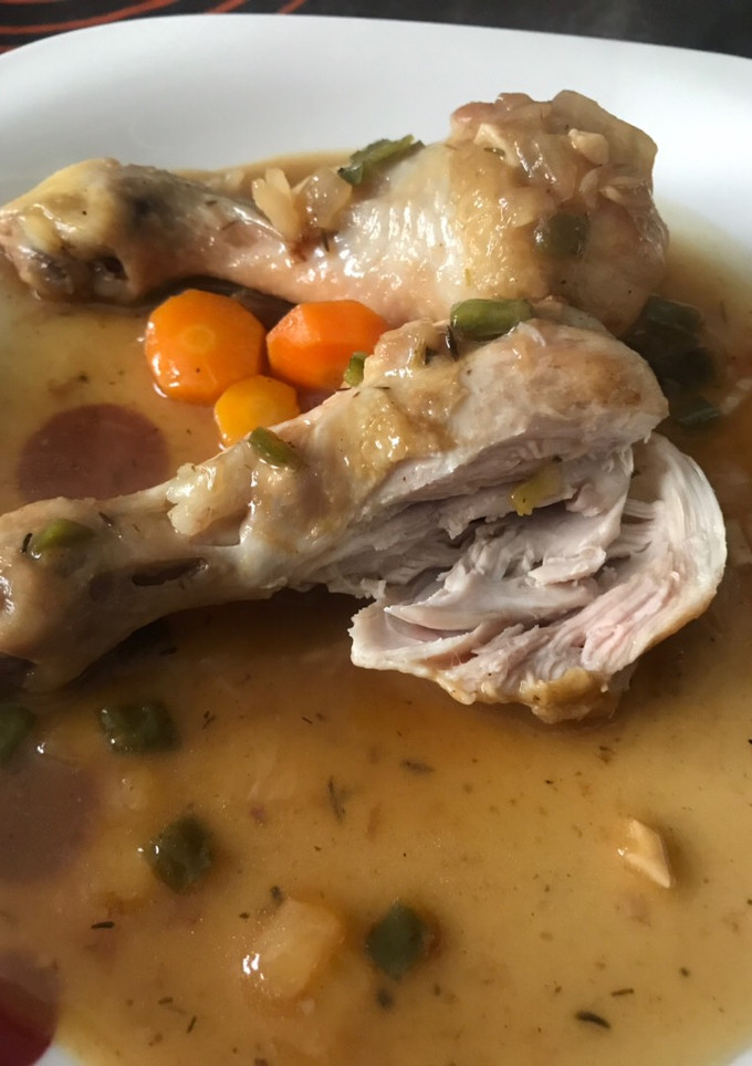 Una foto de Pollo a la cerveza
