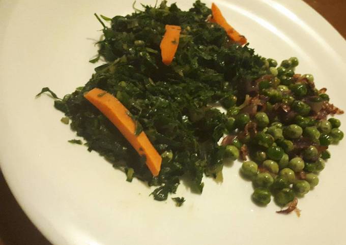 Veges with crispy peas