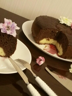 عکسی از دستور کیک ماگما شکلاتی