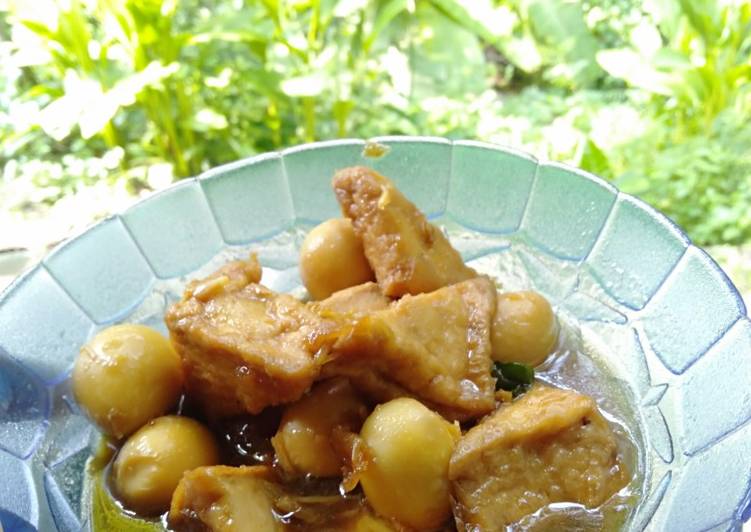 Semur telur puyuh tahu