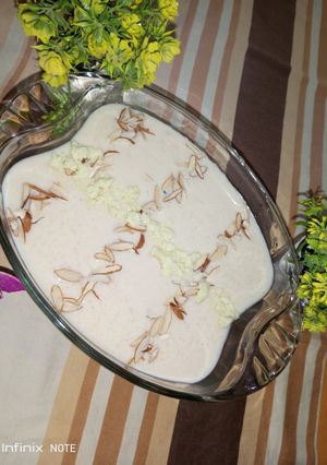 A picture of Burfi rice kheer.