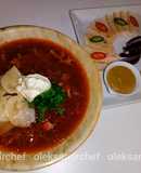 Борщ український 🍲 з галушками та бобами /Ukrainian borscht with dumplings and beans/
