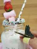 Milkshake o Batido de  fresa + frambuesa y brownie!!!