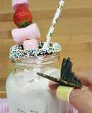 Milkshake o Batido de  fresa + frambuesa y brownie!!!
