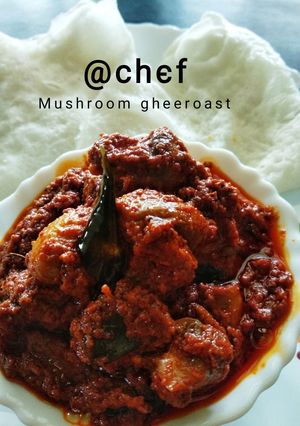 A picture of Mushroom ghee roast.