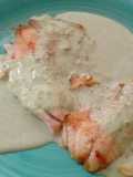 Filete de pescado con crema de perejil.ॐ