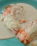 Filete de pescado con crema de perejil.ॐ