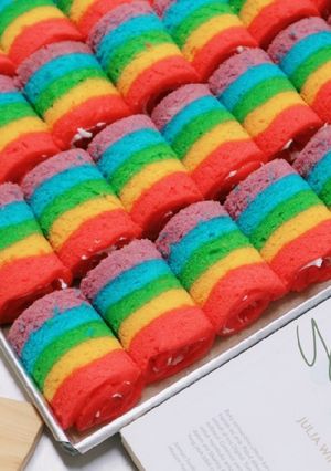 Foto resep Rainbow Cake mini Roll