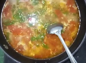 Hình của món #1 😉Canh cà chua trứng ấm áp.