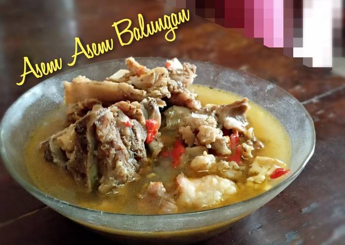 Standar Resep membuat Asem Asem Balungan Sapi yang sedap
