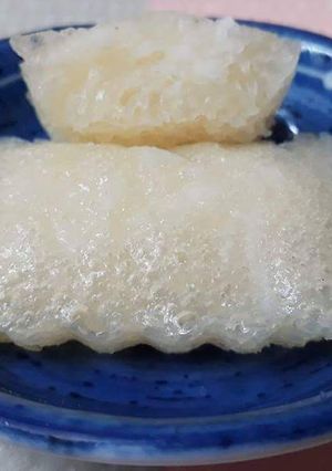 Hình của món BÁNH BÒ hấp vị sầu riêng.