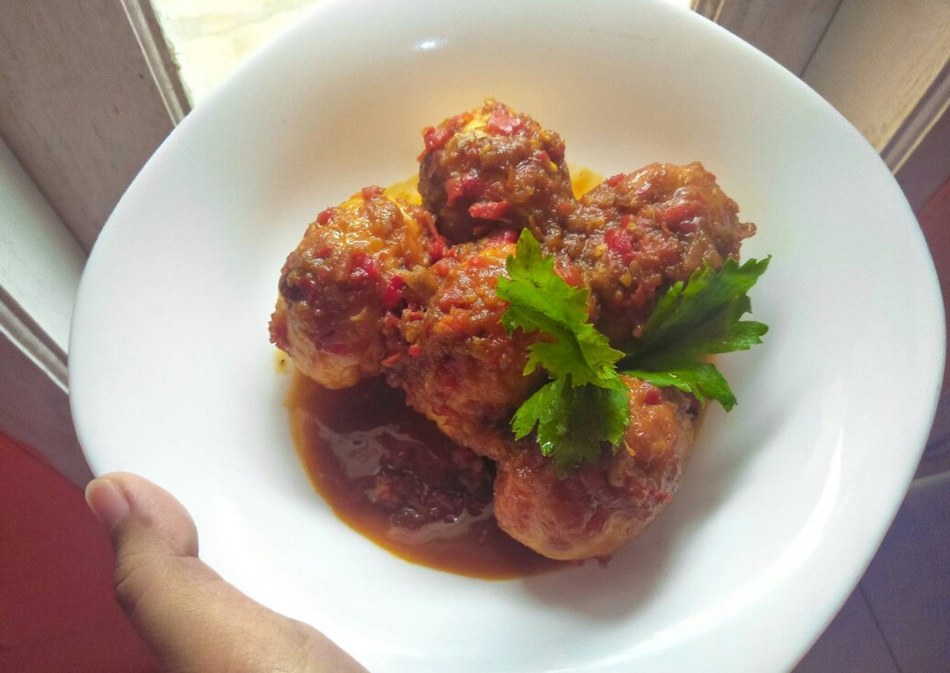 Telur ayam balado