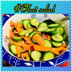 A picture of Chopped veggies Thai salad.