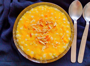 A picture of Sago Mango Pudding.