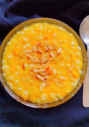 A picture of Sago Mango Pudding.