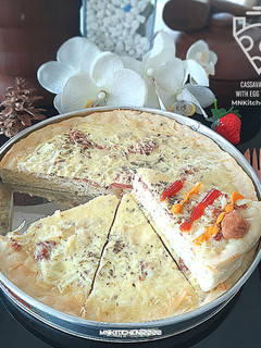 Foto resep Cassava pizza with egg topping (Pizza Singkong Toping Telur)