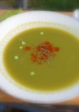 Une photo de Gaspacho de cosses de petits pois