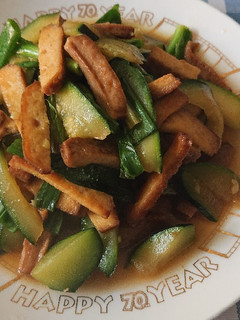 櫛瓜炒豆乾 的食譜成品照片