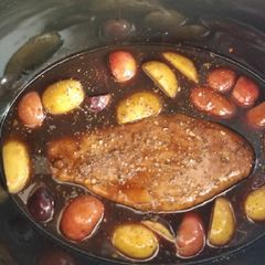 Pork Loin Balsamic & Honey crock-pot A picture of Pork Loin Balsamic & Honey crock-pot.