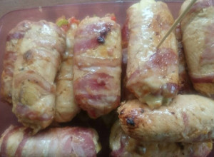 Una foto de Rollos De Pollo Rellenos