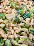 Quick Creamy Pasta with Brussels Sprouts