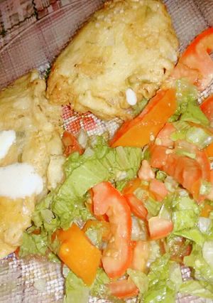 Una foto de Papas rellenas con queso cremoso 😍 un espectáculo!