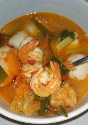 Foto resep Tomyam Udang Bakso Seafood