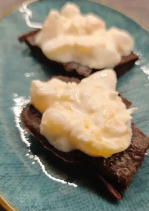Diétás brownie mandarinos frissítéssel recept fotója