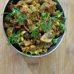 A picture of Moth mushroom sabji.