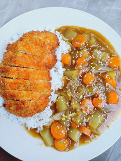 Foto resep Nasi kare Jepang with chicken katsu