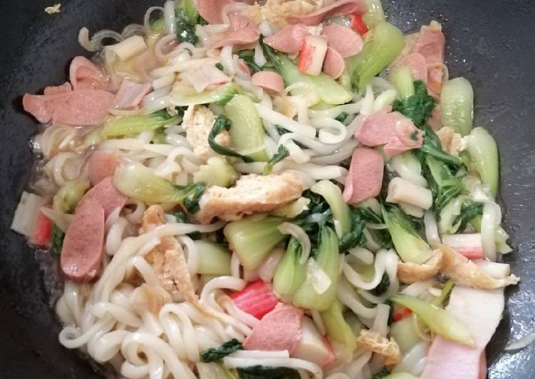 Easiest Way to Make Super Quick Homemade Sausage Udon