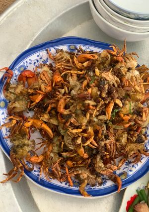 Hình của món Cua rang muối.