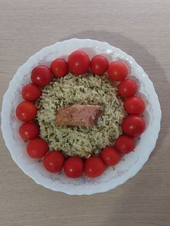 عکسی از دستور سبزی پلو با تُن ماهی