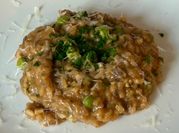 A picture of risotto with thyme