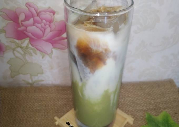 Resep 133. Matcha Milk Coffee Ice Anti Gagal