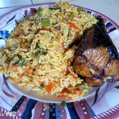 A picture of Jollof rice.